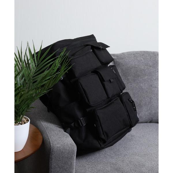 デイバック リュック L.R.M　メニーポケット　スクエアリュック メンズ レディース