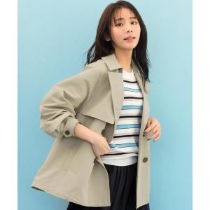 トレンチコート コート 「貴島明日香さん着用」「撥水／シルエット2WAY」軽やかミドルトレンチコート レディース