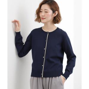 カーディガン レイヤード風配色カーディガン レディース