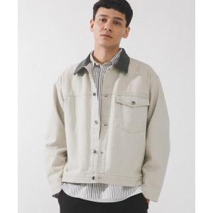 ブルゾン アウター ウォッシュドツイル襟切替ジャケット メンズ