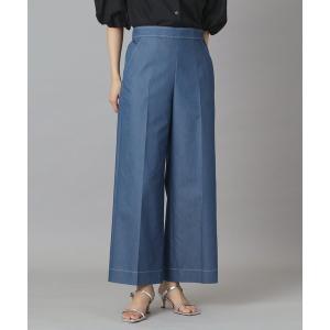 パンツ イージーウエストワイドデニム レディース