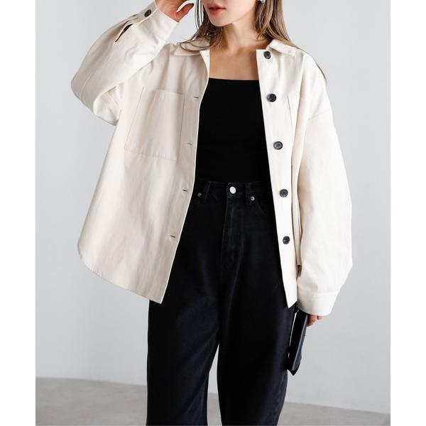 ジャケット テーラードジャケット 襟付きツイルジャケット レディース