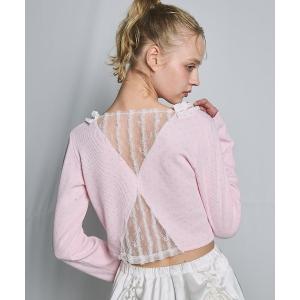 tシャツ ワッフルレーストップス レディース