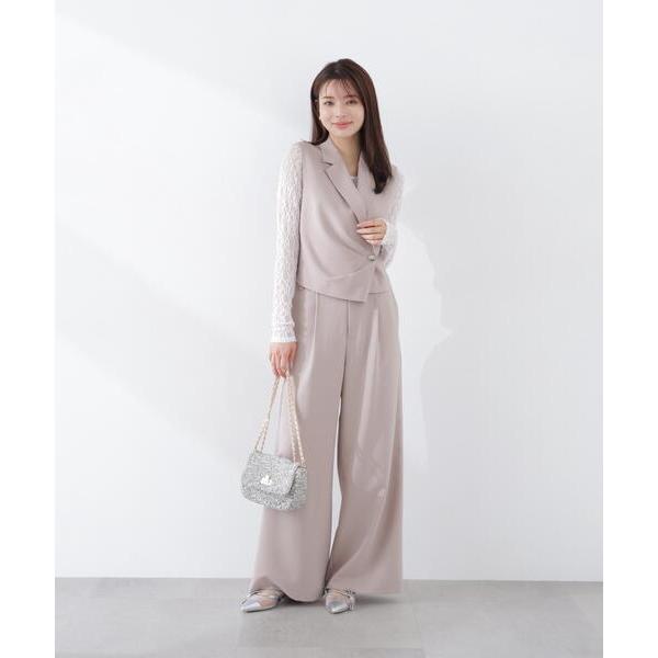 パンツ ベルトドッキングワイドパンツ / 1216130302 レディース