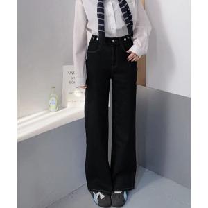 ジーンズ デニム デニムパンツ レディースデニムパンツウエストボタン調節 レディース