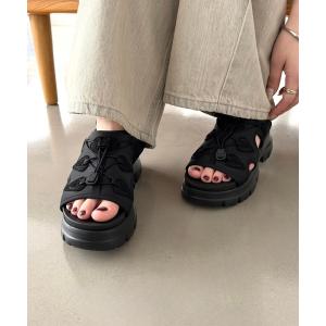 厚底ナイロンスポーツサンダル レディース