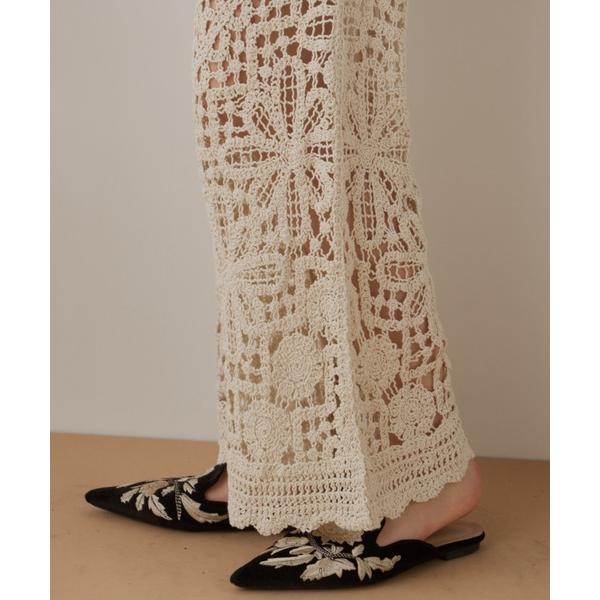 パンツ かぎ編みレースパンツ レディース