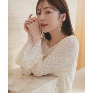 tシャツ フレア袖リバーシブルレース レディース