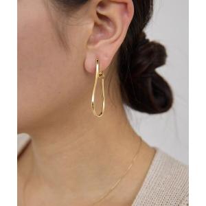 ピアス ドロップフープクリップイヤリング レディース