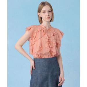 ブラウス シャツ ライトローンラッフル ブラウス レディース