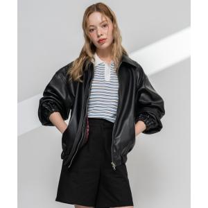 ポロシャツ ポロ LINEN STRIPED COLLAR KNIT レディース