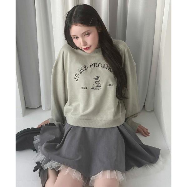 トレーナー スウェット ロゴ刺繍シュナウザースウェット/fint フィント レディース