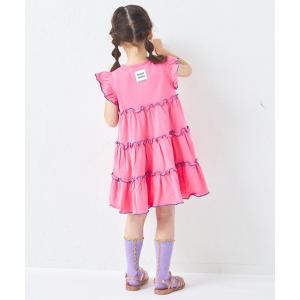 ワンピース 「綿100%」ガールズ メロー ティアードワンピース キッズ 子供服 女の子