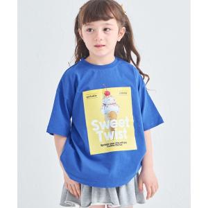 tシャツ 「綿100%」ユニセックス フードフォト ルーズプリントTシャツ キッズ 子供服 男の子 女の子