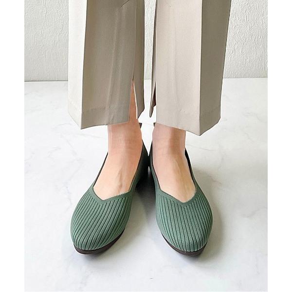 パンプス Vカットニットパンプス(194-61045)