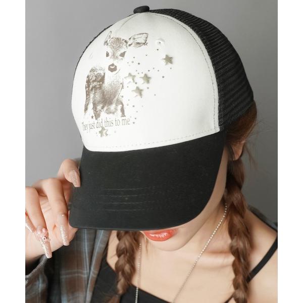 メッシュキャップ キャップ 帽子 レディース メッシュキャップ/バンビプリント レディース