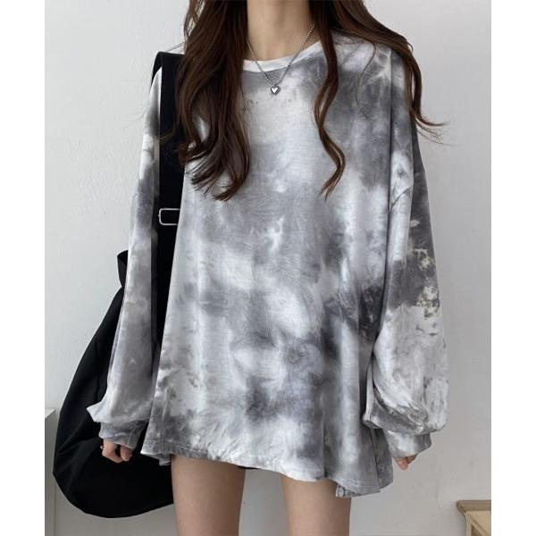tシャツ タイダイ柄オーバーロンT レディース