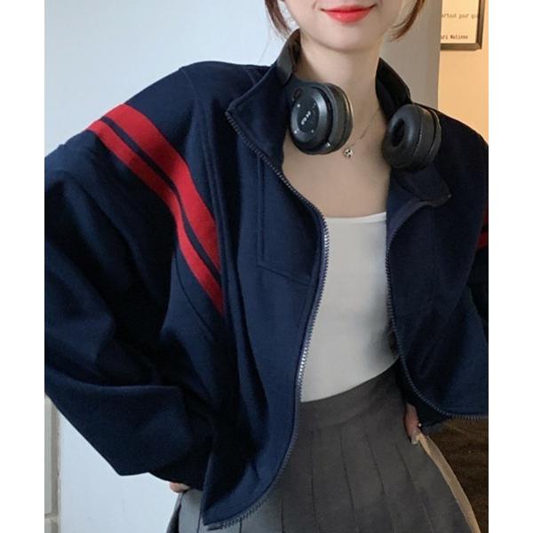 ダブルジップトップス レディース