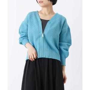 ニット セーター LC/LLL メッシュVネックカーディガン レディース