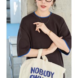 tシャツ 限定展開　「接触冷感」配色ライン 半袖ニット TEE レディース｜ZOZOTOWN Yahoo!店