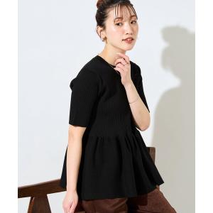 ニット セーター 限定展開　サマーニット 半袖 ペプラム トップス レディース｜ZOZOTOWN Yahoo!店