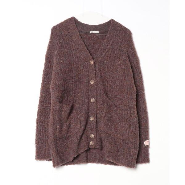 「Java」 ニットカーディガン M ブラウン レディース