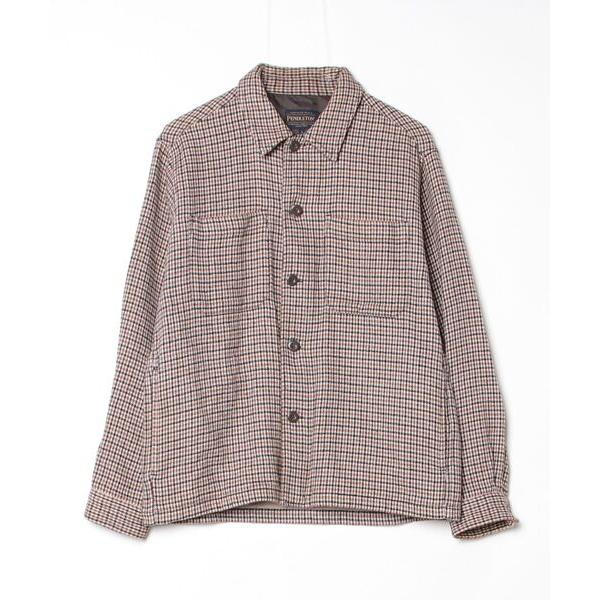 「PENDLETON」 チェック柄長袖シャツ S ベージュ メンズ