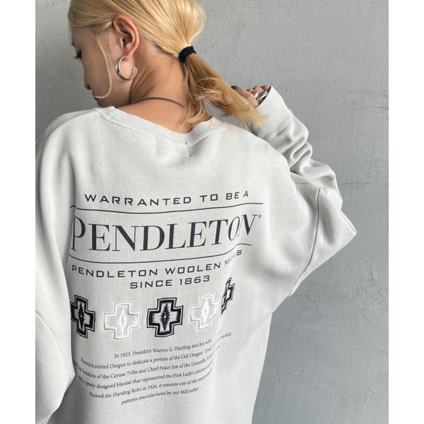 「PENDLETON」 スウェットカットソー X-LARGE グレー レディース