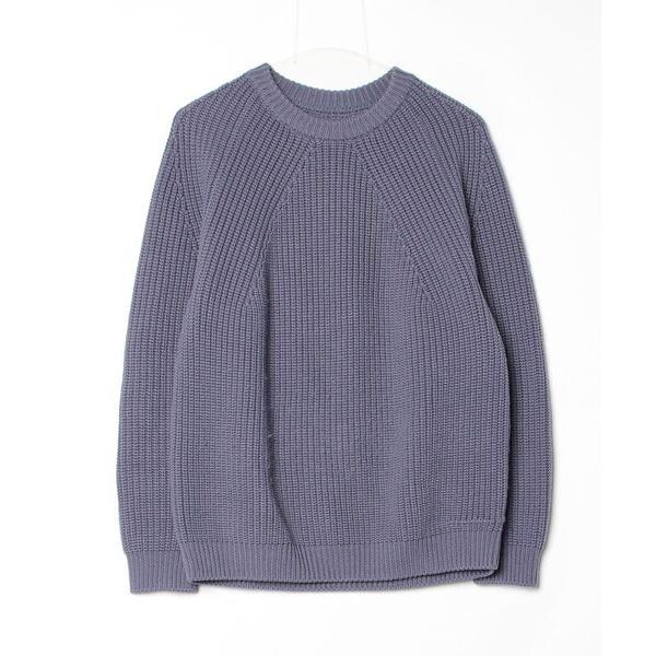 「BATONER」 長袖ニット 2 ダークパープル メンズ