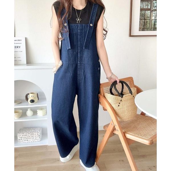 「Java」 オーバーオール X-LARGE ネイビー レディース