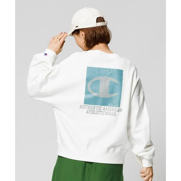 「Champion」 スウェットカットソー L ホワイト レディース