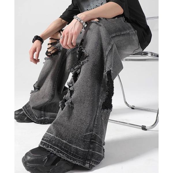 「Theater code」 デニムパンツ 2 ブラック メンズ