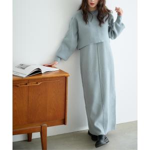 「titivate」 コンビワンピース M ブルー レディース