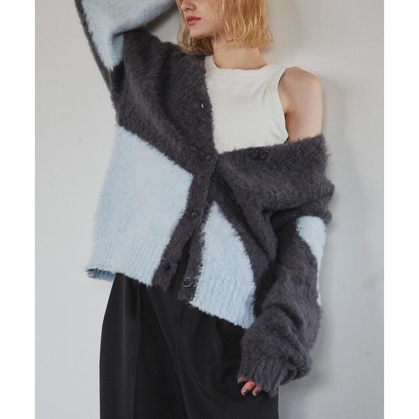 「LIAN」 ニットカーディガン FREE チャコールグレー レディース