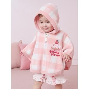 ベビー 「BABY」エアリーモコギンガムチェック柄ポンチョ