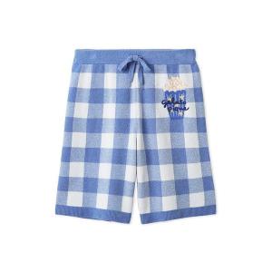 パジャマ 「HOMME」エアリーモコギンガムチェック柄ハーフパンツ メンズ