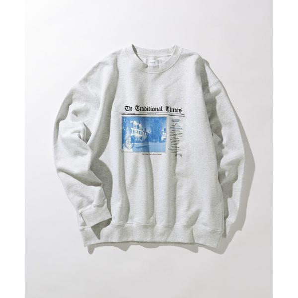 トレーナー スウェット Newspaper Print Sweat/ニュースペーパープリント裏毛スウ...