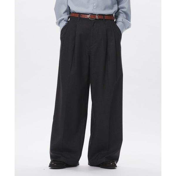 スラックス High Density Gabardine 2-Tuck Wide Slacks / ...
