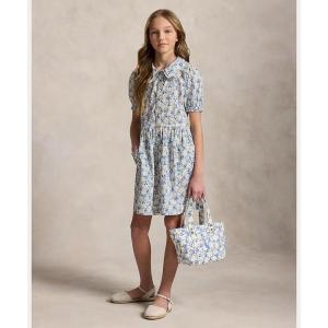 ワンピース ブルーベリープリント コットン シャツドレス キッズ 子供服 女の子