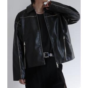 革ジャン ライダース 「welise/ウェライズ」ヴィンテージエイジングPUレザー ショートレザーブルゾン メンズ レディース｜ZOZOTOWN Yahoo!店