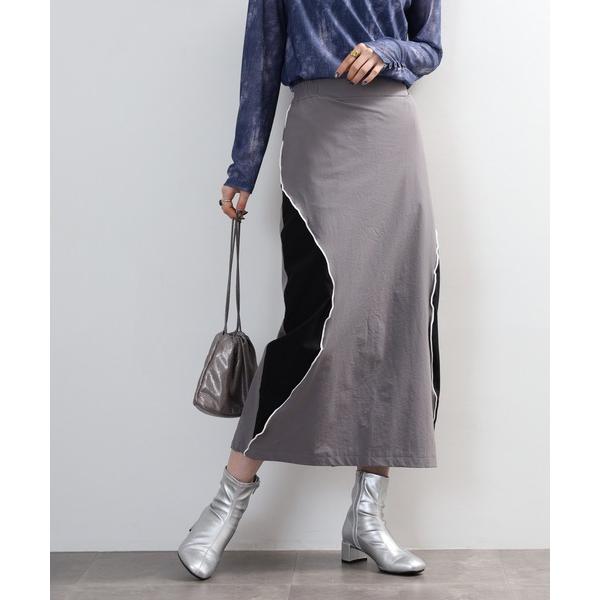 スカート バイカラーサイド切替スカート