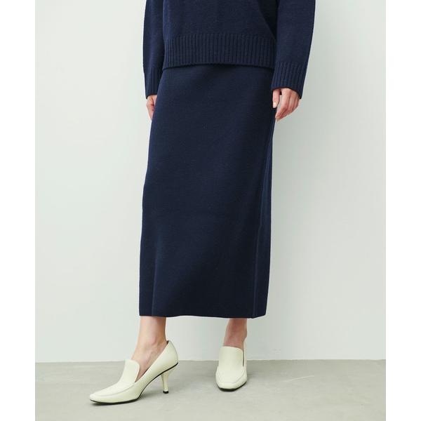 「N.O.R.C」 ニットスカート S ネイビー レディース