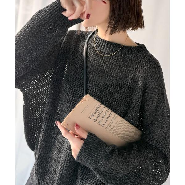 「Java」 長袖ニット X-LARGE チャコール レディース