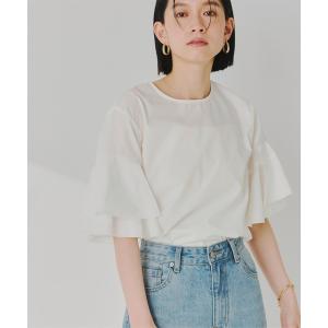 「titivate」 半袖ブラウス M オフホワイト レディース