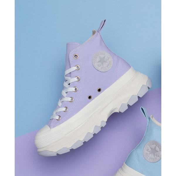 「CONVERSE」 ハイカットスニーカー 5h パープル レディース