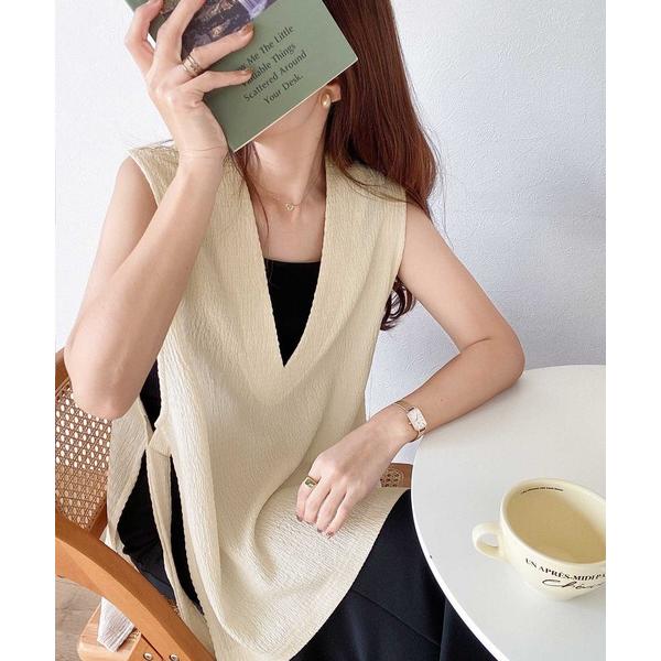 「Java」 半袖カットソー X-LARGE ベージュ レディース