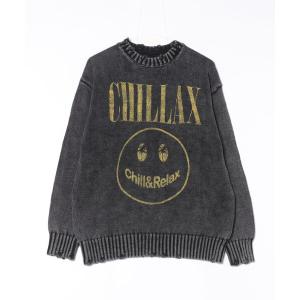 「chillax」 長袖ニット 2 グレー メンズ
