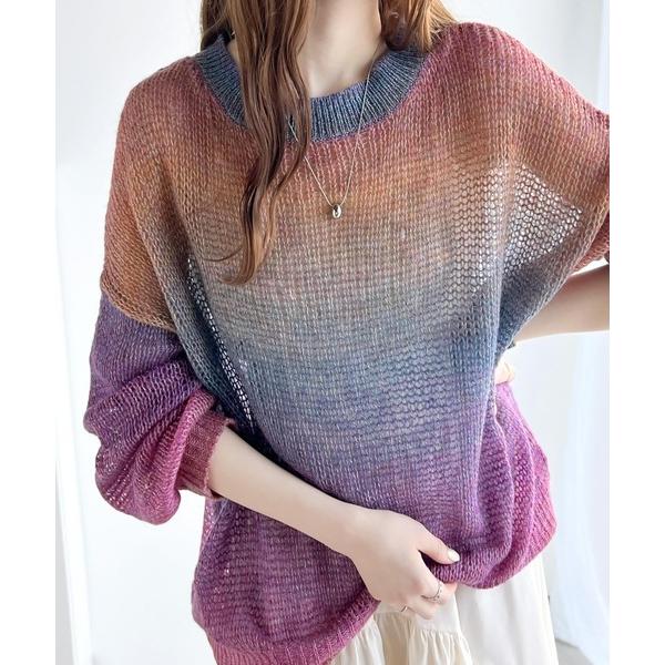 「Java」 長袖ニット SMALL パープル レディース