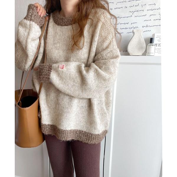 「Java」 長袖ニット MEDIUM ベージュ レディース