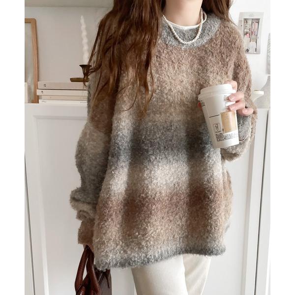 「Java」 長袖ニット X-LARGE ベージュ レディース